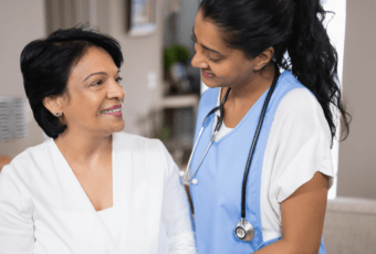 nurse with patient
