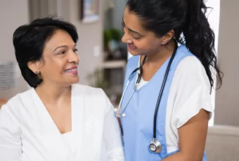 nurse with patient