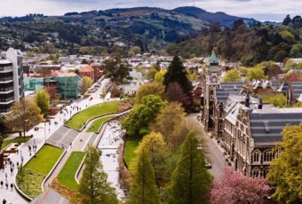aerial University of Otago Dunedin