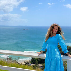 Griffith University psychology student at the beach