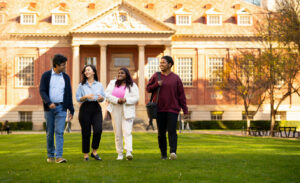 Learn more about studying at Adelaide University students walking on university campus